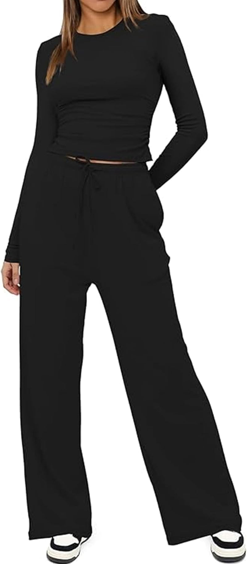 Two Piece Outfits for Women Sweatsuits Sets Jogger with Pockets Sweat Suit