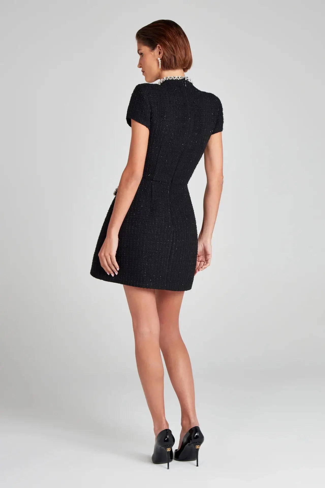 Radiant Allure: Shiny Elegant Mini Dress for Women
