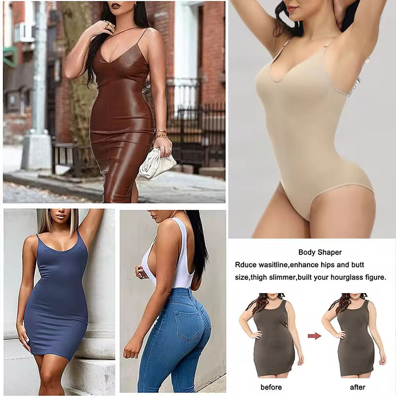 Open-Crotch Padded Bodysuit Shapewear