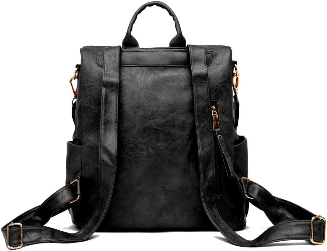 Women'S Fashion Backpack Purses Multipurpose Design Handbags and Shoulder Bag PU Leather Travel Bag